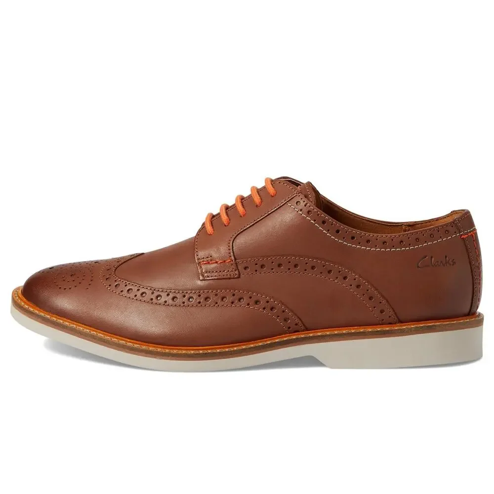 CLARKS ATTICUS LT LIMIT DARK TAN LEATHER 7.5 D (M)